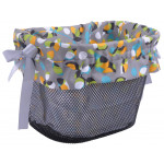 Vložka do košíka sivá s farebnými bodkami